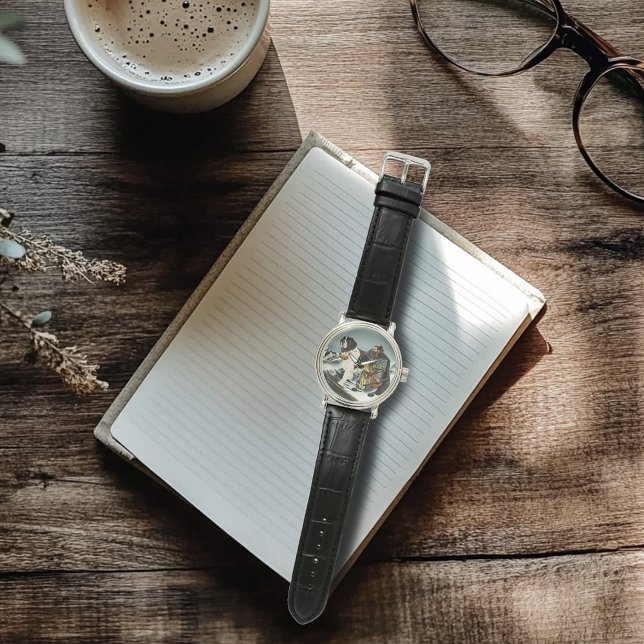 Saint Bernard Dog Zwarf Fantasy Armbanduhr (Von Creator hochgeladen)