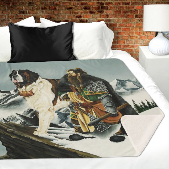 Saint Bernard Dog Zwarf Fantasy Sherpadecke (Von Creator hochgeladen)