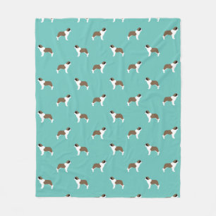 Saint Bernard Dogs Muster Aquamarin Fleecedecke