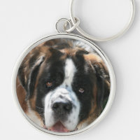 Saint Bernard Face Grosser Premium Schlüsselanhäng
