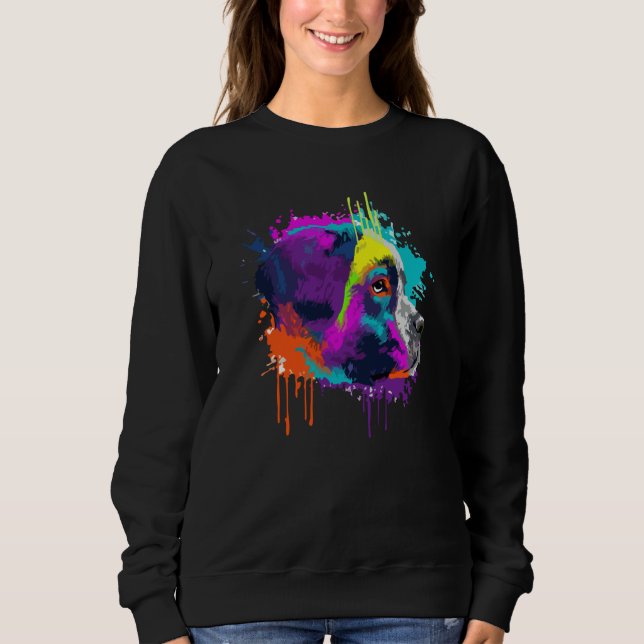 Saint Bernard For Dog Colorful Sweatshirt (Vorderseite)