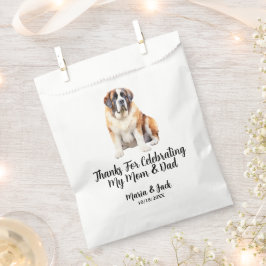 Saint Bernard Full Color Pet Wedding Geschenktütchen