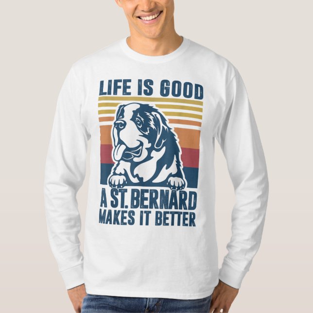 Saint Bernard Geschenke für Frauen Männer Hunde Ma T-Shirt (Vorderseite)