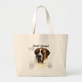 Saint Bernard (glatt) Historisches Design Jumbo Stoffbeutel