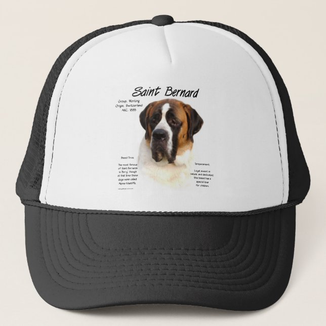 Saint Bernard (glatt) Historisches Design Truckerkappe (Vorderseite)
