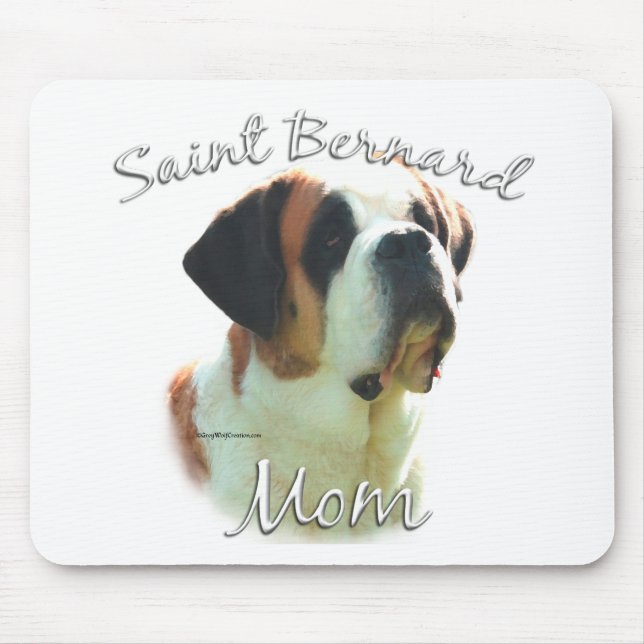 Saint Bernard (glatt) Mama 2 Mousepad (Vorne)