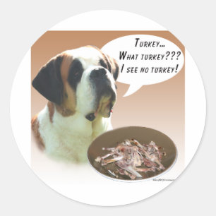 Saint Bernard (glatt) Türkei Runder Aufkleber