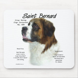 Saint Bernard (grob) Historisches Design Mousepad
