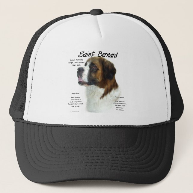 Saint Bernard (grob) Historisches Design Truckerkappe (Vorderseite)