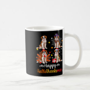 Saint Bernard Halloween Frohe Weihnachtsfeier Hall Kaffeetasse