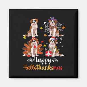 Saint Bernard Halloween Frohe Weihnachtsfeier Hall Magnet