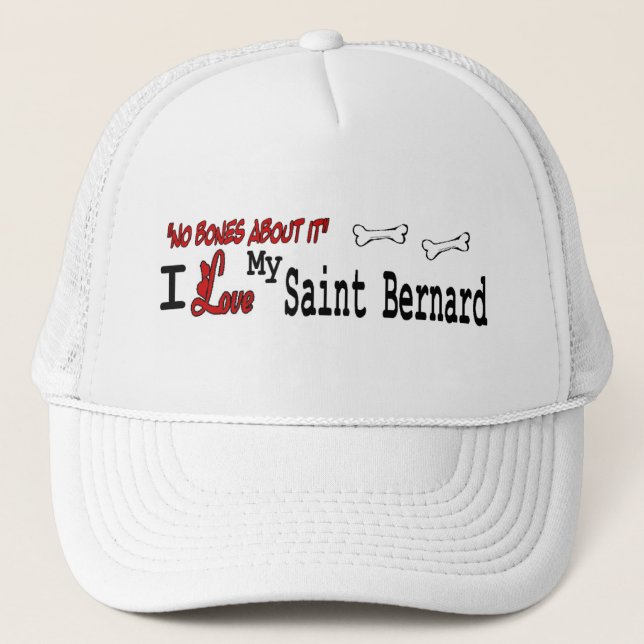 Saint Bernard (I Liebe) Hat Truckerkappe (Vorderseite)