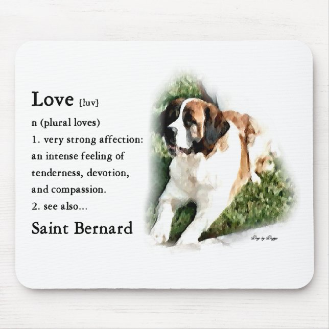 Saint Bernard Kunstgeschenke Mousepad (Vorne)