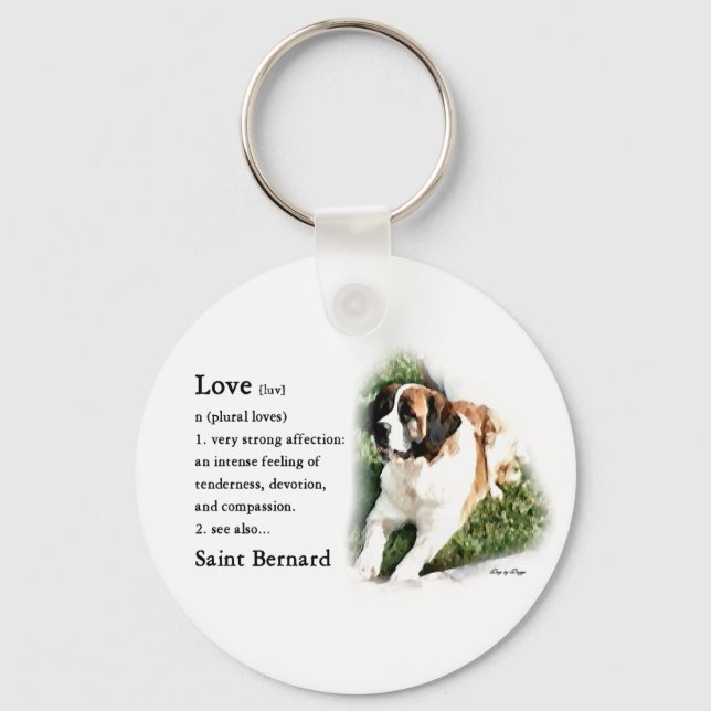 Saint Bernard Kunstgeschenke Schlüsselanhänger (Vorderseite)