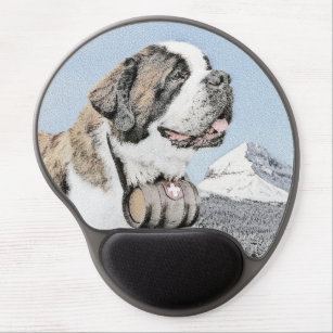 Saint Bernard Malerei - Niedliche Original Hunde K Gel Mousepad