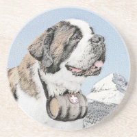 Saint Bernard Malerei - Niedliche Original Hunde K