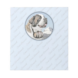 Saint Bernard Malerei - Niedliche Original Hunde K Notizblock