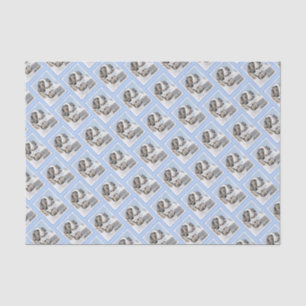 Saint Bernard Malerei - Niedliche Original Hunde K Seidenpapier