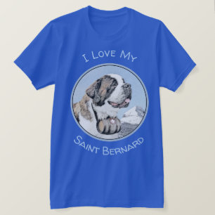 Saint Bernard Malerei - Niedliche Original Hunde K T-Shirt