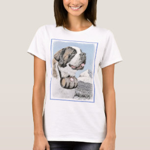 Saint Bernard Malerei - Niedliche Original Hunde K T-Shirt