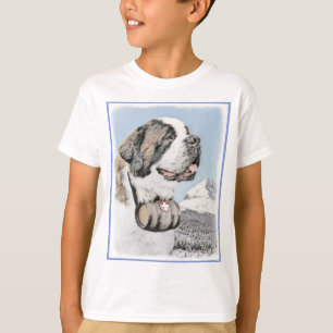 Saint Bernard Malerei - Niedliche Original Hunde K T-Shirt