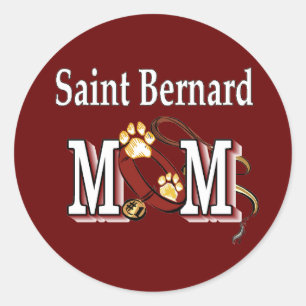 Saint Bernard MAMA Geschenke Runder Aufkleber