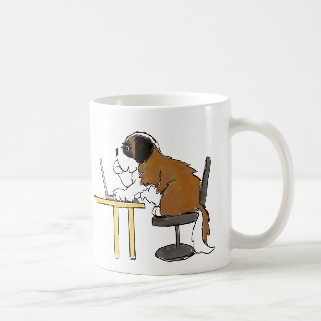 Saint Bernard Mug - Les médias sociaux des Slobber (Droite)