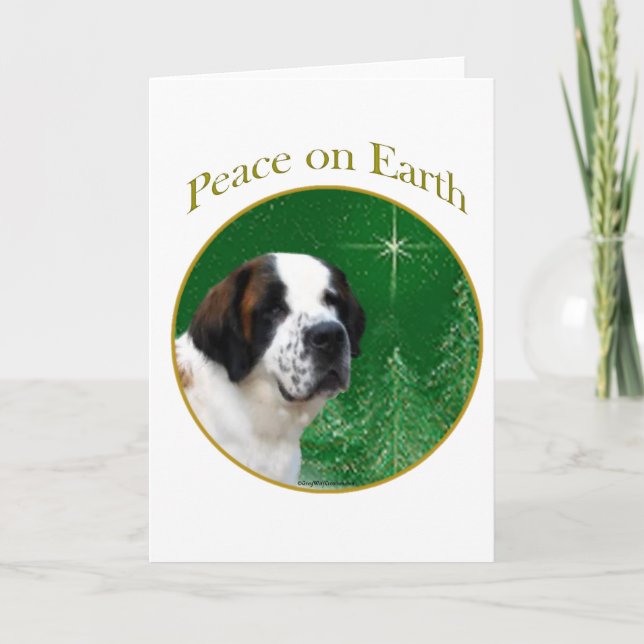 Saint Bernard Peace Feiertagskarte (Vorderseite)