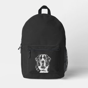 Saint Bernard-Porträt Minimalistische Kleidung Bedruckter Rucksack