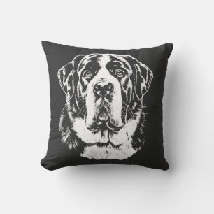 Saint Bernard-Porträt Minimalistische Kleidung Kissen