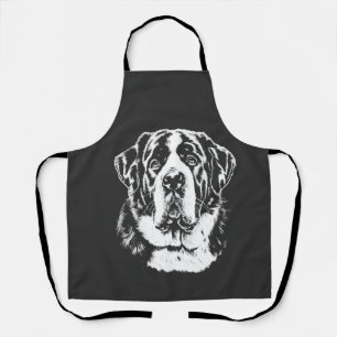 Saint Bernard-Porträt Minimalistische Kleidung Schürze