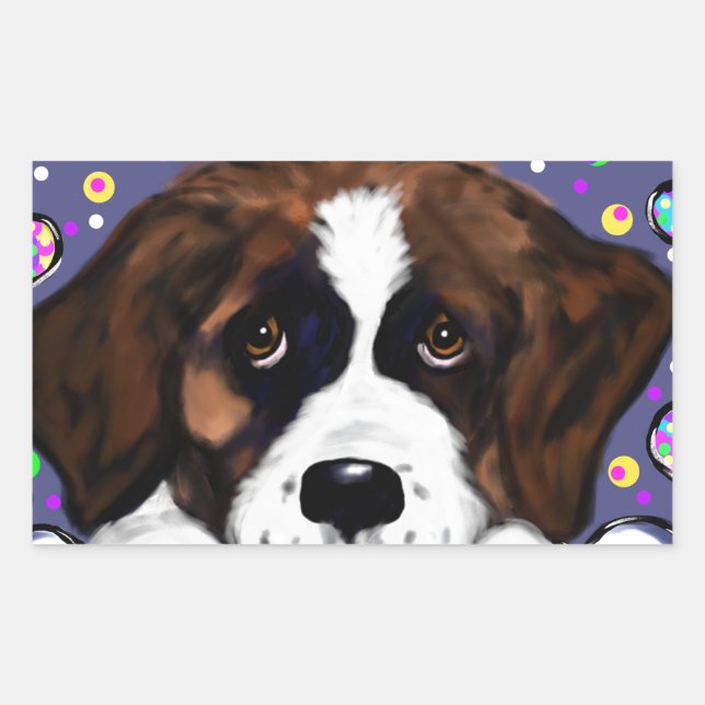 Saint Bernard Rechteckiger Aufkleber (Vorderseite)