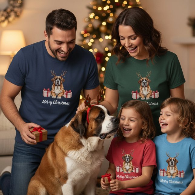 Saint Bernard Reindeer T-Shirt (Von Creator hochgeladen)