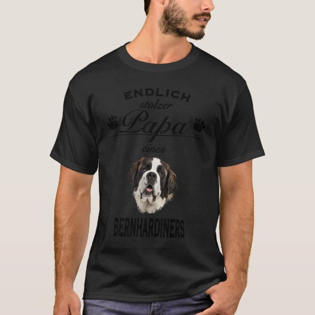 Saint Bernard s Proud Dog Vater St Bernard T-Shirt (Vorderseite)