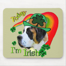 Saint Bernard St Patricks Day Mousepad