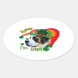 Saint Bernard St Patricks Ovaler Aufkleber