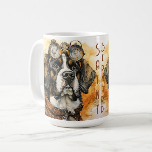 Saint Bernard Steampunk-Hund Kaffeetasse