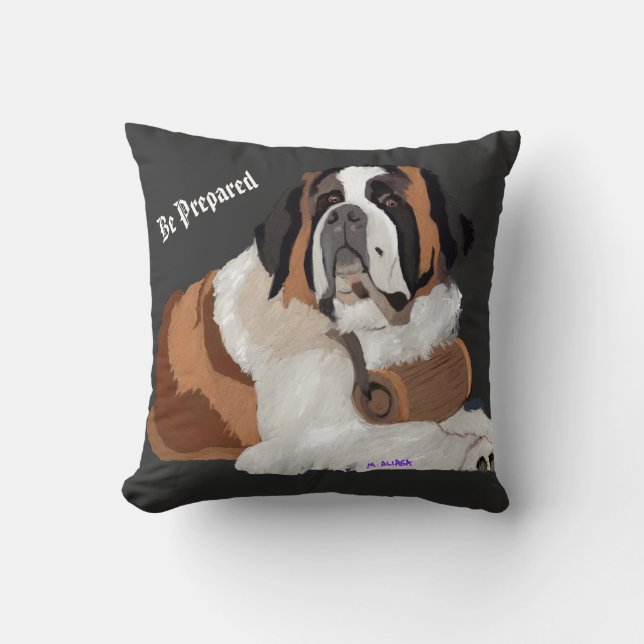 Saint Bernard und Keg: Vorbereiten Kissen (Vorderseite)