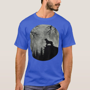 Saint Bernard und Moon Halloween Spooky Dog T-Shirt