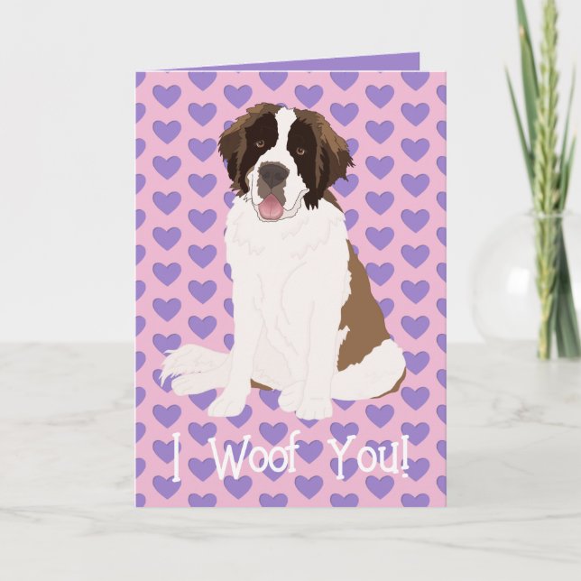 Saint Bernard Valentine Dankeskarte (Vorderseite)