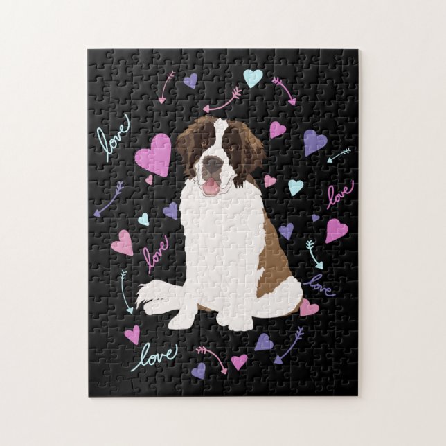 Saint Bernard Valentinstag  (Vertikal)