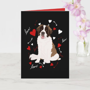 Saint Bernard Valentinstag Karte