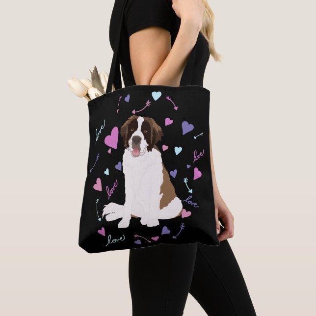Saint Bernard Valentinstag Tasche (Von Nahem)