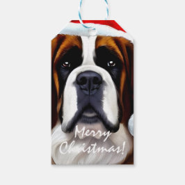 Saint Bernard Weihnachten Geschenkanhänger