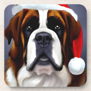 Saint Bernard Weihnachten Getränkeuntersetzer