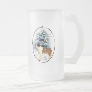 Saint Bernard Weihnachtsgeschenke Mattglas Bierglas