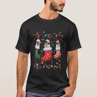Saint Bernard Weihnachtssocken Funny Pajama Xmas D T-Shirt