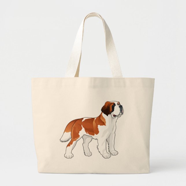 Saint Bernard Welpe Hund Liebe Canon Jumbo Stoffbeutel (Vorne)