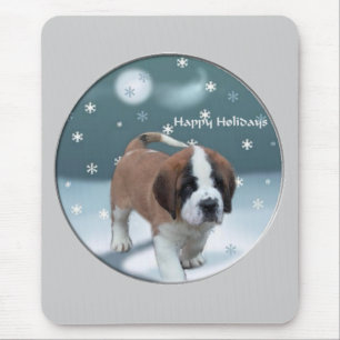 Saint Bernard Welppy Weihnachtsgeschenke Mousepad