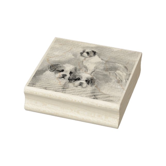 Saint Bernard Wood Art Briefmarke Gummistempel (Stempel)